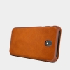 Etui Samsung Galaxy J7 2017 J730 Nillkin Qin Leather Case skórzany pokrowiec kabura brązowy