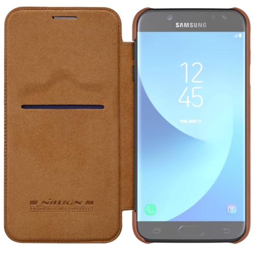 ETUI NILLKIN QIN LEATHER CASE GALAXY J5 2017, BRĄZOWE