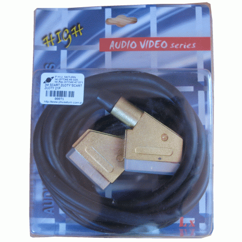 Kabel SCART - SCART 21P 3m