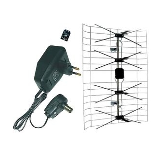 Antena szerokopasmowa + zasilacz