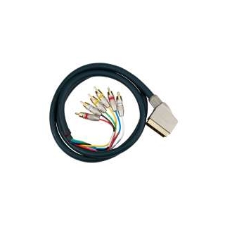 Kabel euro-chinch Thomson KHC022 Scart - 6RCA Gold