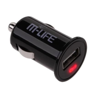 Ładowarka samochodowa USB 1A M-Life
