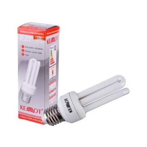 Żarówka energooszczędna 3U E27 15W, 2700K(ZAR0190)
