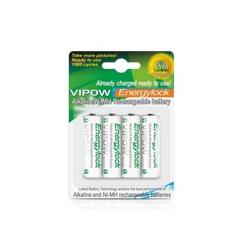 Baterie Energylock Alkaliczne / Alkaline Akumulatorki VIPOW 4szt.