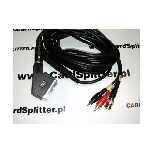 Kabel Euro / SCART na BNC i Cinch Audio