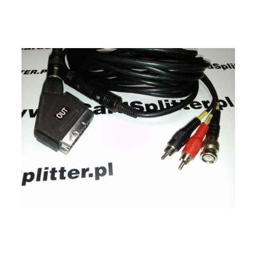 Kabel Euro / SCART na BNC i Cinch Audio