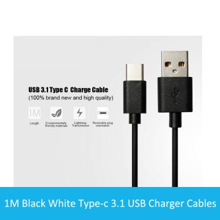 Kabel USB Type-C 3.1 czarny 1m
