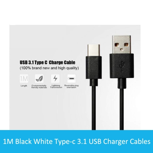 Kabel USB Type-C 3.1 czarny 1m