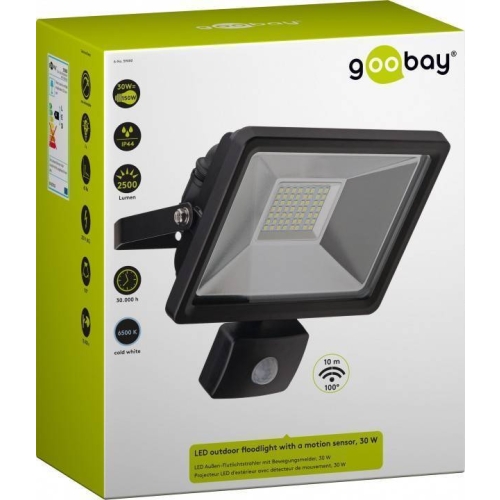 NAŚWIETLACZ LED GOOBAY Z PIR 30W IP44 A+