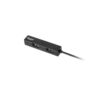 HUB USB 4 portowy H307 Quer czarny (KOM0751)