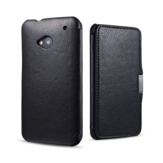 Etui Skórzane iCarer do Samsunga Galaxy S IV Side Open business series czarne