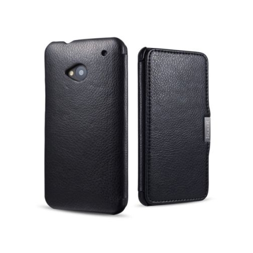 Etui Skórzane iCarer do Samsunga Galaxy S IV Side Open business series czarne