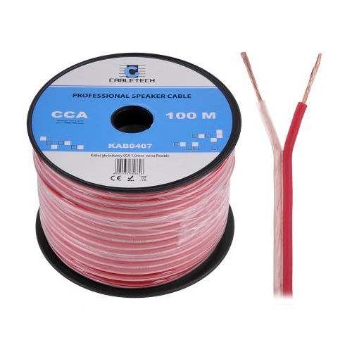 Kabel głośnikowy CCA 1.0mm Cabletech extra flexible