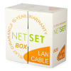 Przewód NETSET BOX U/UTP 5e żelowany, czarny skrętka zewnętrzna