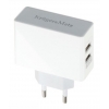 Ładowarka sieciowa USB Kruger&Matz KM0017 z dwoma gniazdami USB 2.1A + 1A