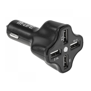 Ładowarka samochodowa USB 6,2A 4xUSB (ML0643)