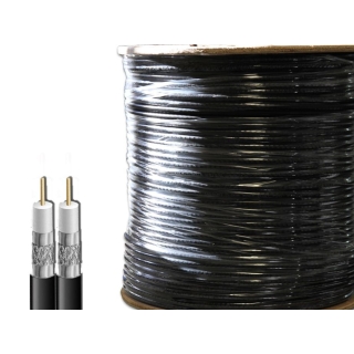 Kabel koncentryczny RG59 Tri Shield FBF czarny TriShield