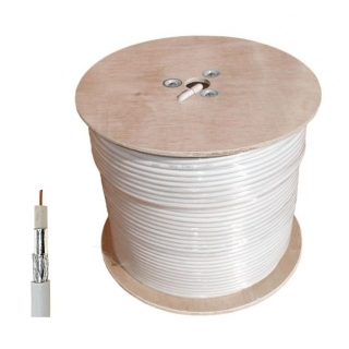 Kabel koncentryczny RG59 Tri Shield FBF biały TriShield