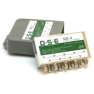 Sumator sygnału 4 x SAT+TV DSE SOC - 4 zewnętrzny