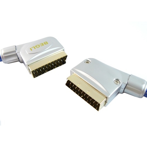 Przyłącze wtyk SCART na wtyk SCART (Eurozłącze) okrągłe PROFi BEGLI 3m