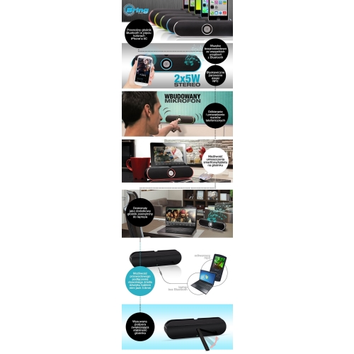 Głośnik XX.Y Bring, Bluetooth, NFC, niebieski
