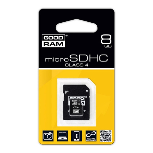 Karta pamięci microSDHC 8GB CLASS4 GOODRAM