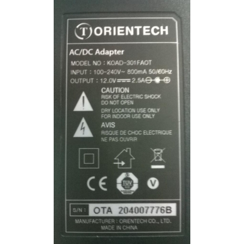 Zasilacz uniwersalny TORIENTECH KOAD-301FAOT (12V - 2.5A)
