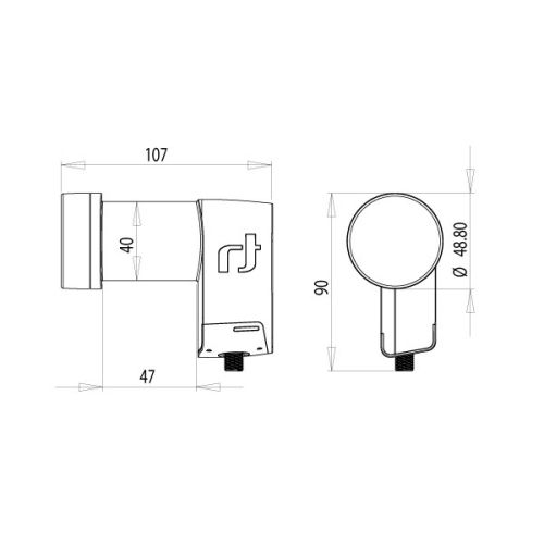 Single Inverto Red Extend IDLR-SINL40-EXTND-OPP