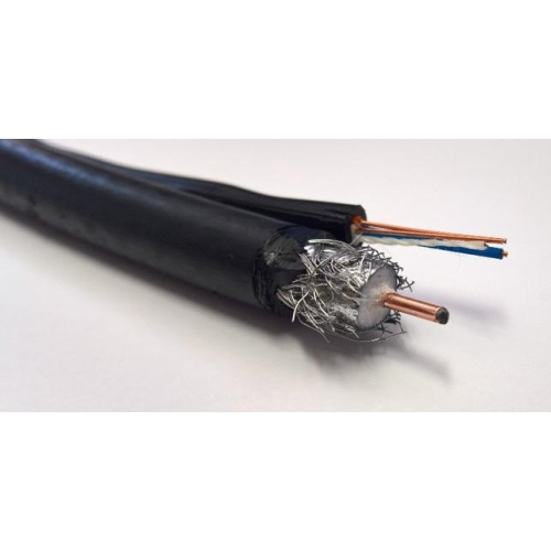 Kabel koncentryczny zewnętrzny RG11 Dual Shield czarny