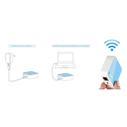 Nano router TP-LINK TL-WR702N - z zasilaczem