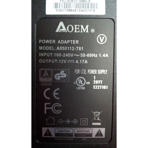 Zasilacz AOEM z przełącznikiem (12V 4.17A)