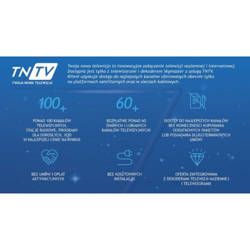 Dekoder Skymaster TNT-5 TNTV DVB-T + IPTV