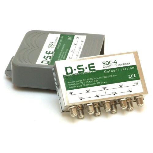 Sumator sygnału 4 x SAT+TV DSE SOC - 4 zewnętrzny