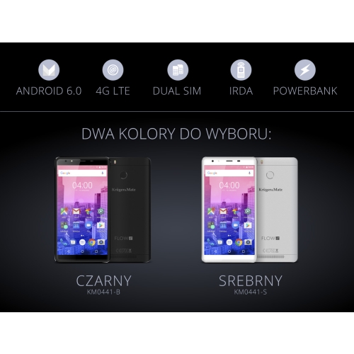 Smartfon Kruger&Matz FLOW 4+ (KM0441-B/S)