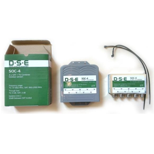 Sumator sygnału 4 x SAT+TV DSE SOC - 4 zewnętrzny