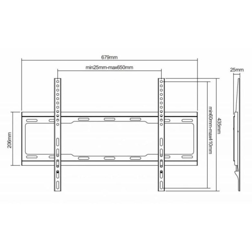 Uchwyt naścienny uniwersalny do LED TV (37-70
