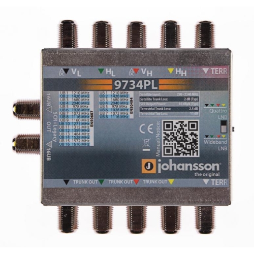 MULTISWITCH UNICABLE II JOHANSSON 9734PL VER.2 - 5/2 DCSS /DSCR
