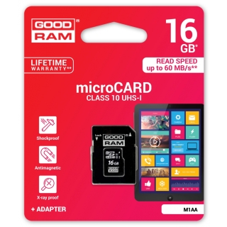 Karta pamięci microSD 16GB UHS-I Goodram z adapterem